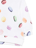Felpa per neonati Molo bianca con stampa macaron 6S26J203 9571 MOLO KIDS 