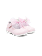 Ballerine per bambina Monnalisa rosa con placca con logo 83E006 5721 0090 MONNALISA KIDS 