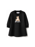 Abito per neonata Moschino Kids nero con motivo Teddy Bear MBV0CVLCA40 60100 MOSCHINO KIDS 