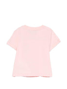 T-shirt per neonata Moschino Kids rosa con logo sul davanti MUM04SLAA03 50209 MOSCHINO KIDS 