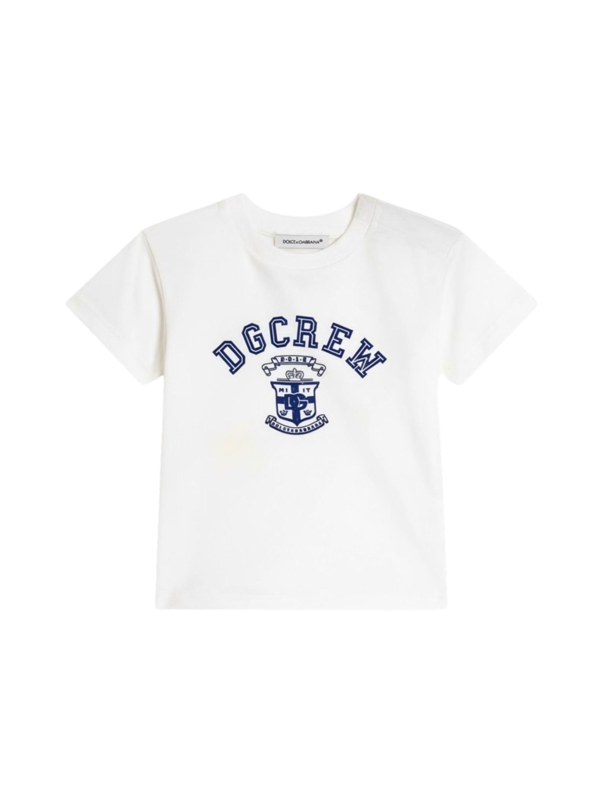 T-shirt per neonato Dolce & Gabbana Kids bianca con stampa grafica L1JTEY G7PUD W0111 DOLCE & GABBANA KIDS 
