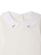 Tutina per neonati Bonpoint bianca con colletto ricamato C06NUNK00001 002 BONPOINT KIDS 