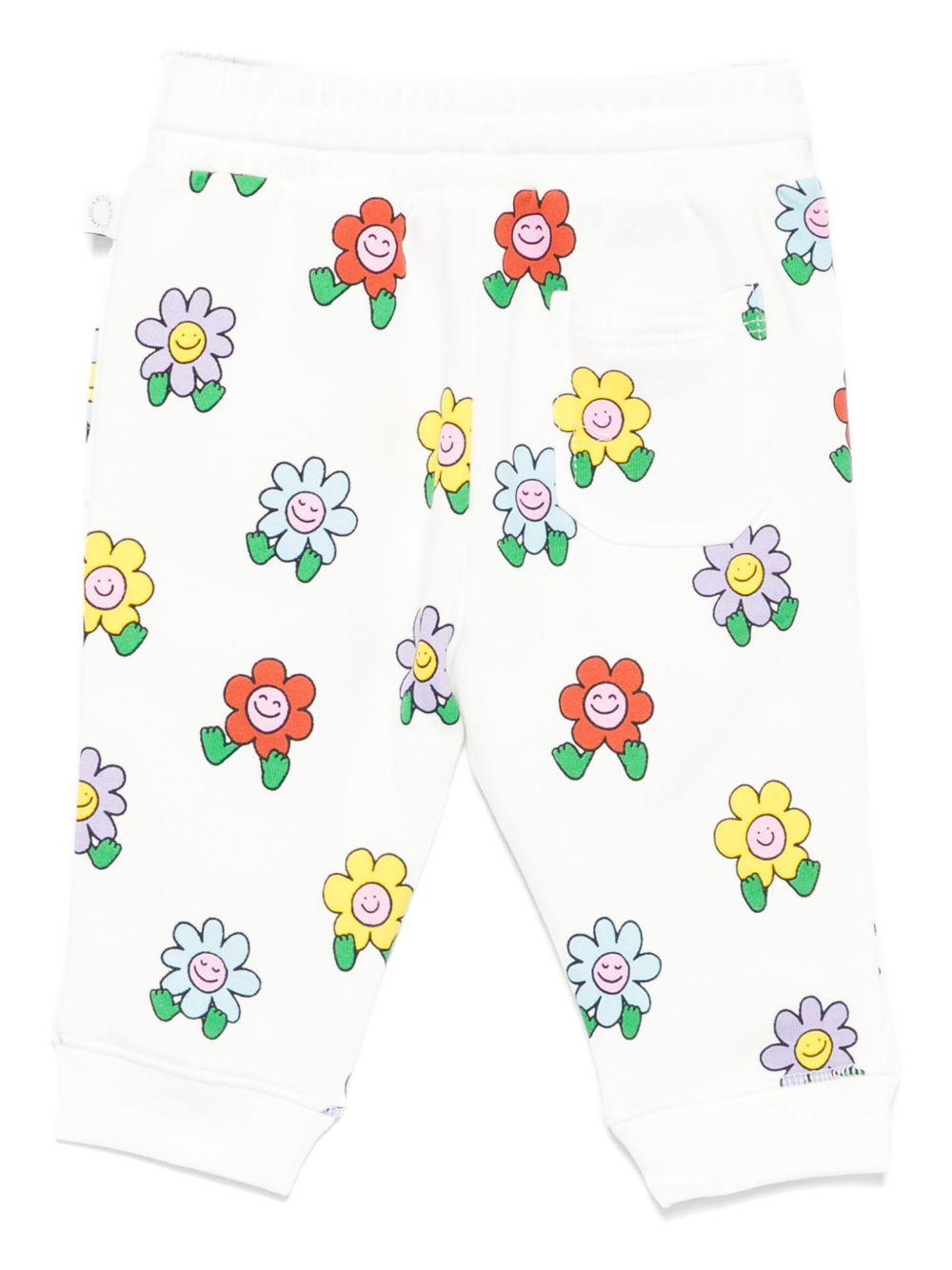 Leggings per neonata Stella McCartney Kids bianco a fiori TX6030 Z3208 101MC STELLA McCARTNEY KIDS 