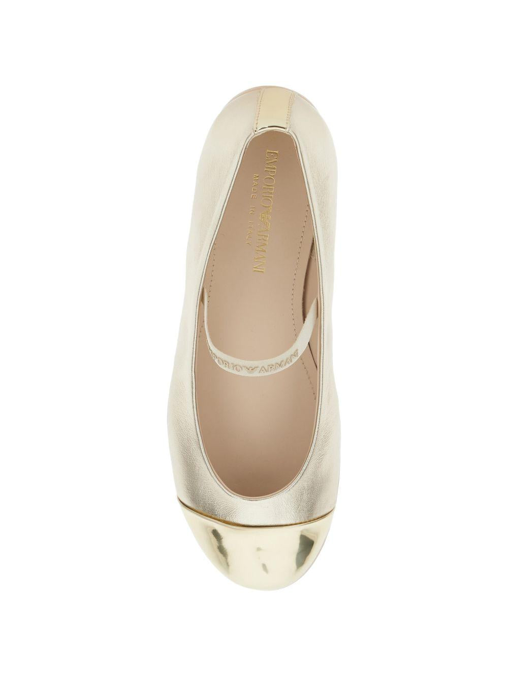 Ballerine per bambina Emporio Armani Kids oro con cinturino EG000807 AF24125 U2217 EMPORIO ARMANI KIDS 