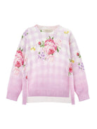 Maglione per bambina Monnalisa rosa a quadretti 19G601 7035 0065 MONNALISA KIDS 