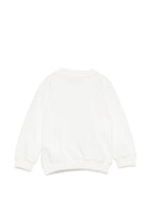 Felpa per neonati Moschino Kids bianco con ricamo Teddy Bear MUF06OLCA40 10063 MOSCHINO KIDS 