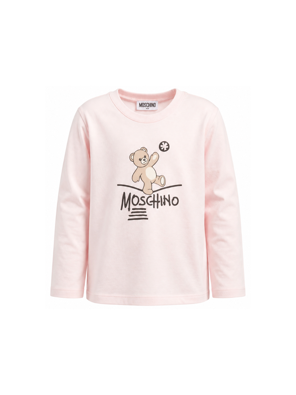 T-shirt per bambina Moschino Kids rosa con motivo Teddy Bear HZO00JLAA20 50209 MOSCHINO KIDS 