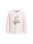 T-shirt per bambina Moschino Kids rosa con motivo Teddy Bear HZO00JLAA20 50209 MOSCHINO KIDS 