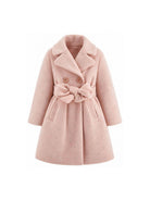 Cappotto per bambina Monnalisa Kids rosa con decorazione con strass 17H111 8036 094F MONNALISA KIDS 