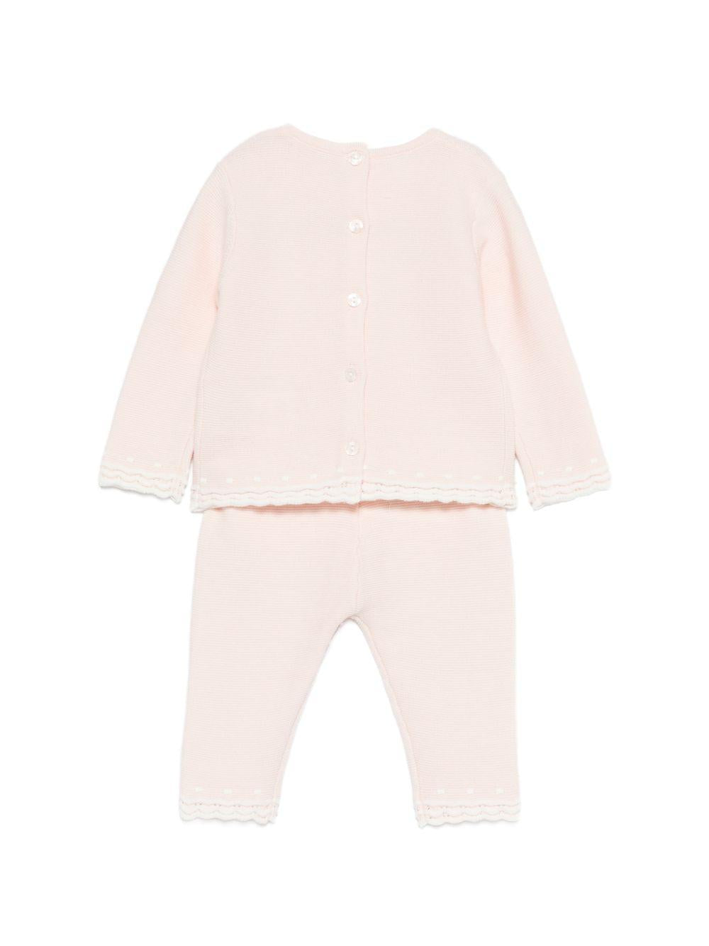 Set due pezzi per neonata Tartine & Chocolat rosa con orlo a smerlo CC36000 30 TArtine & Chocolat KIDS 