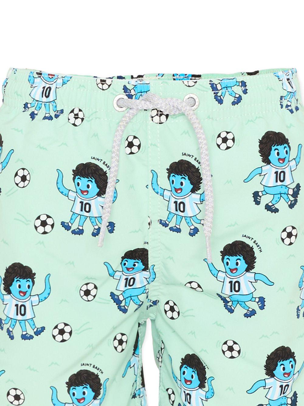 Costume da bagno per bambino MC2 Saint Barth Kids verde con stampa fumetto JEA0001 02042L MC2 ST. BARTH KIDS 