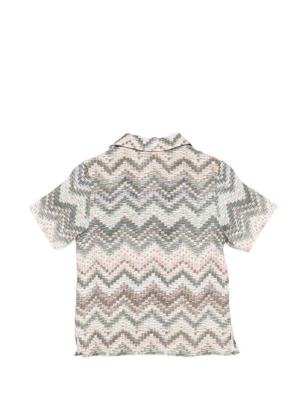 Camicia per bambino Missoni Kids beige con motivo all-over MY5P11 P0595 998 MISSONI KIDS 