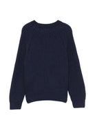 Maglione per bambino Paul & Shark Kids blu con logo applicato WUW008LHE43 42370 PAUL & SHARK KIDS 