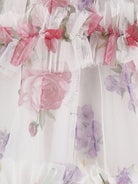Abito per bambina Monnalisa bianco con stampa a fiori 19G905 7047 0099 MONNALISA KIDS 