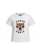 T-shirt per bambino Kenzo Kids bianca con stampa grafica K62051 117 KENZO KIDS 