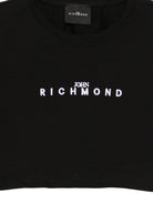 T-shirt per bambina John Richmond Junior nera modello crop RGP26123TS BLACK JOHN RICHMOND KIDS 