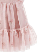 Abito per neonata Monnalisa Kids rosa con strato superiore in tulle 31H910 8652 094F MONNALISA KIDS 