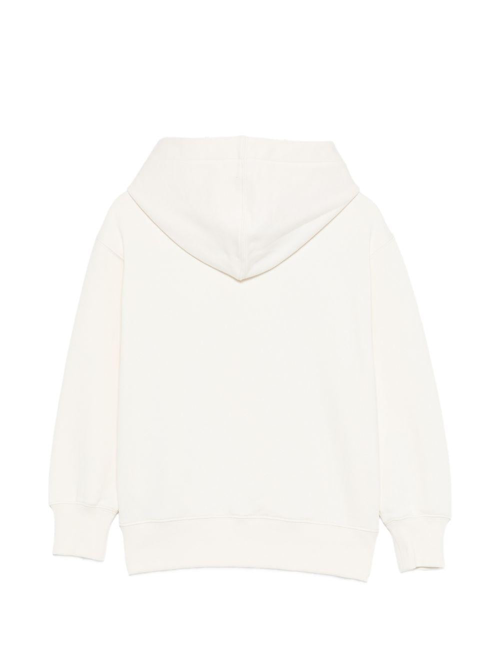Felpa per bambina Palm Angels Kids bianca con stampa grafica PGBB015S26FLE001 002 PALM ANGELS KIDS 
