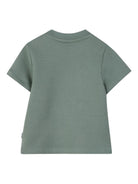 T-shirt per neonato Boss Kids verde con stampa logo sul davanti J52885 64U BOSS KIDS 