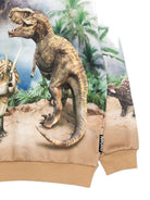 Felpa per bambino Molo bianca con stampa grafica dinosauri 1S26J205 9900 MOLO KIDS 