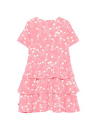 Abito per bambina Mini Rodini rosa con stampa a stelle all-over 26250104 PINK MINI RODINI 