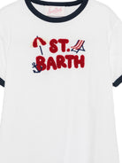 T-shirt per bambina MC2 Saint Barth Kids bianca con frange ABY0004 01208L MC2 ST. BARTH KIDS 