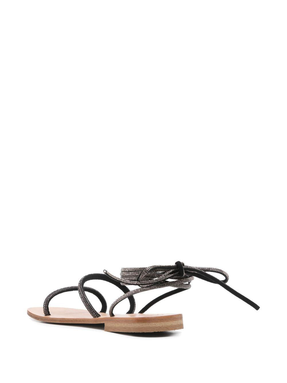 Sandali da donna MC2 Saint Barth nero con laccio alla caviglia WRSA001 00073H MC2 ST. BARTH 