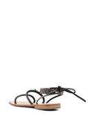 Sandali da donna MC2 Saint Barth nero con laccio alla caviglia WRSA001 00073H MC2 ST. BARTH 