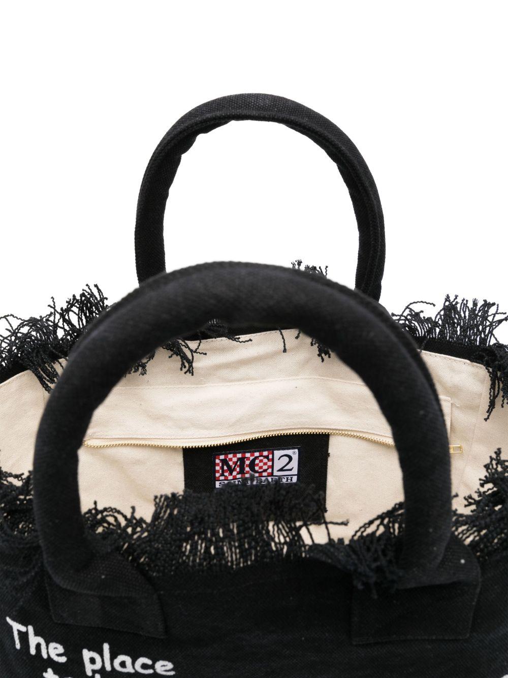 Borsa Vanity MC2 Saint Barth nero con stampa logo sul davanti VANI001 00208L MC2 ST. BARTH KIDS 