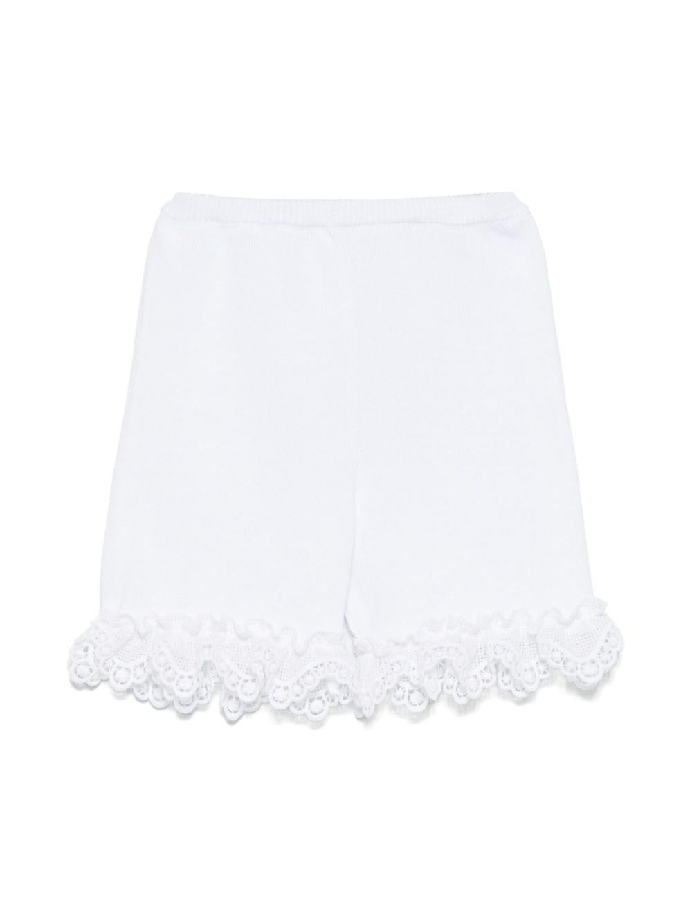 Shorts per neonata JESURUM BABY Cecilia bianco con rifinitura crochet CECILIA VAR.62 JESURUM 