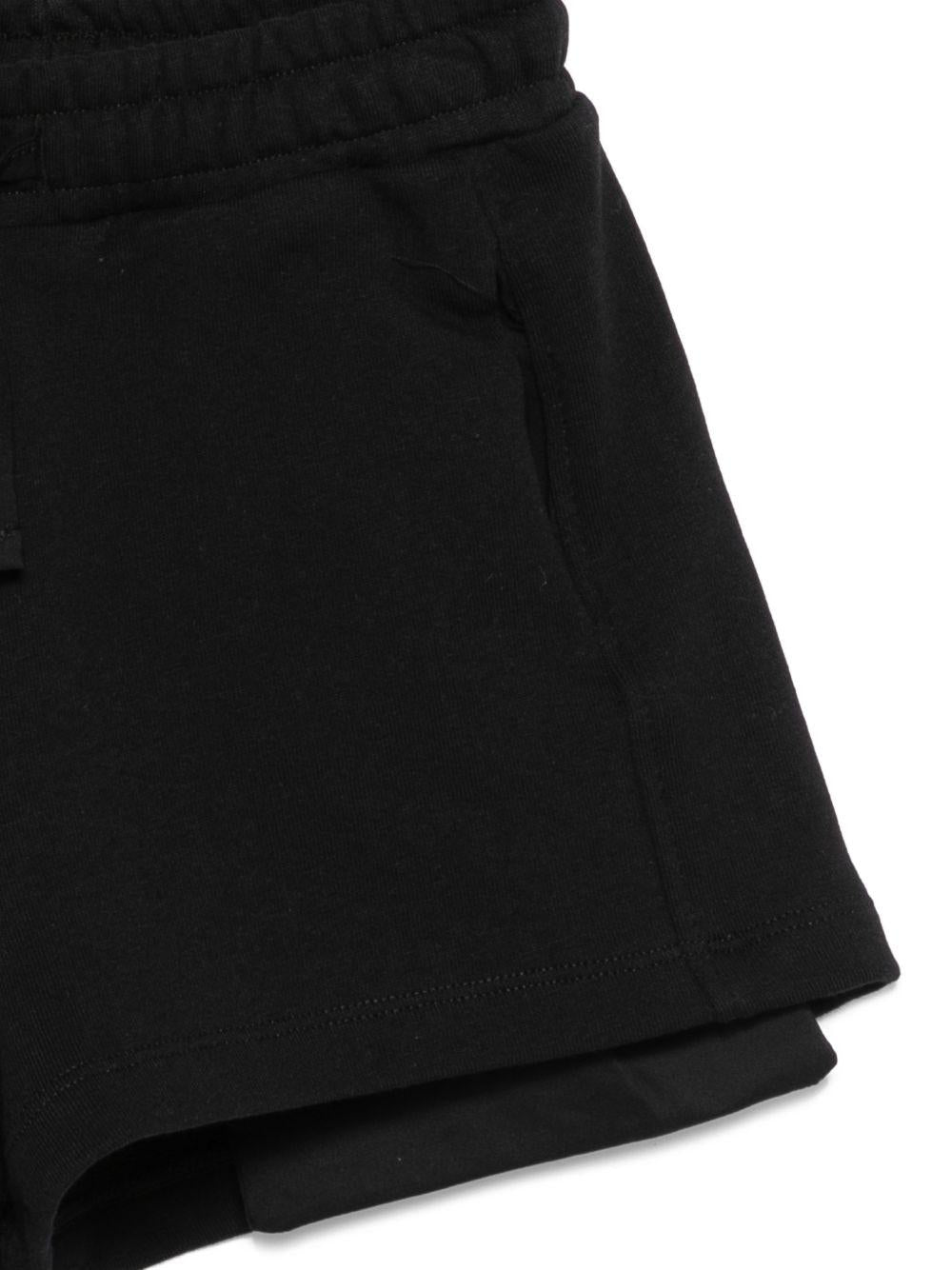 Shorts per bambina MSGM Kids neri con coulisse S6MSJGSH078 110 MSGM KIDS 