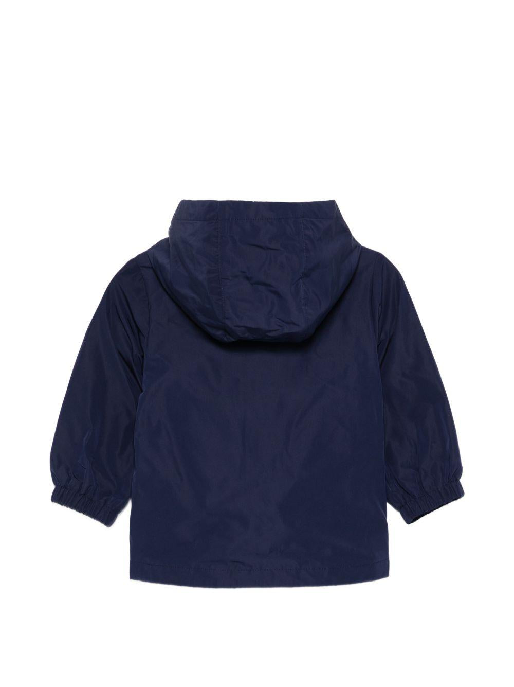 Giacca antipioggia per neonato Moschino Kids blu con stampa Teddy Bear MUS033L3A39 40016 MOSCHINO KIDS 