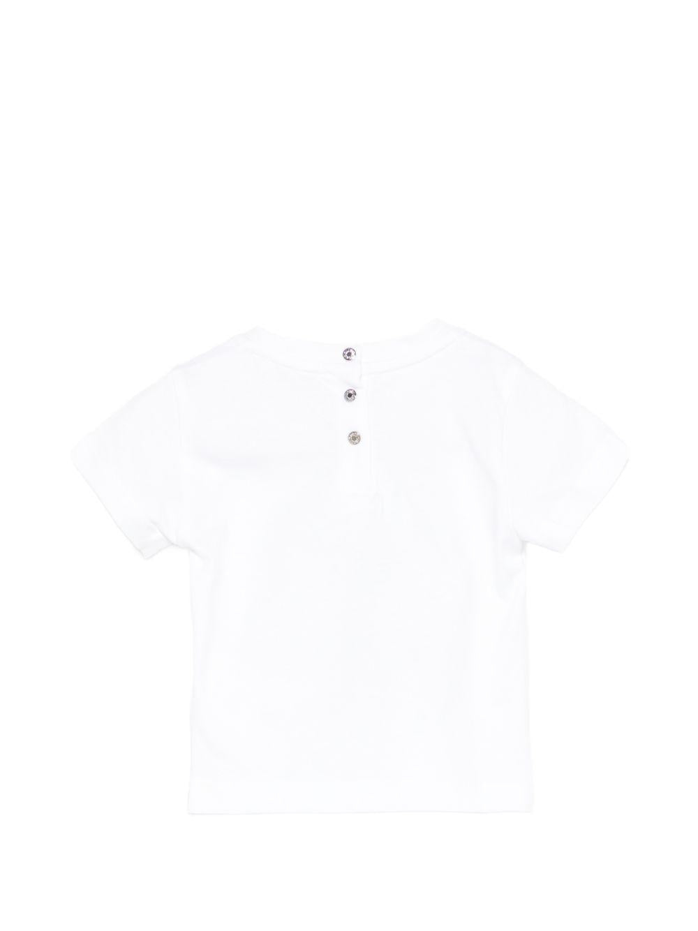 T-shirt per neonato Roberto Cavalli Kids bianca con stampa grafica tropicale CIP26083TS WHITE ROBERTO CAVALLI KIDS 