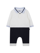 Tutina per neonato Boss Kids blu con colletto stile polo J52529 117 BOSS KIDS 