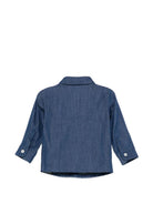 Camicia per neonato Balmain Kids blu scuro con bottoni BY5520 P0588 625 BALMAIN KIDS 