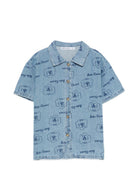 Camicia per bambino Bobo Choses denim con stampa grafica Pickle The Dog B126AC037 461 BOBO CHOSES KIDS 