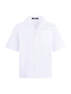 Camicia per bambino Balmain Kids bianca con taschino sul davanti BY5P41 P0562 100 BALMAIN KIDS 