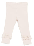 Pantaloni Marit per neonata DONSJE beige con ruches 4100100NB 00037 DONSJE 