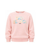 Felpa per bambina Casablanca Kids rosa con ricamo logo KPF26KW151501 STACKED CASABLANCA KIDS 