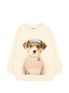 Felpa neonato Molo Kids beige con stampa grafica cane 4W26J201 5798 MOLO KIDS 