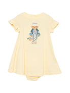Abito per neonata Polo Ralph Lauren Kids giallo con stampa Polo Bear sul davanti 310A11770 001 Ralph Lauren kids 