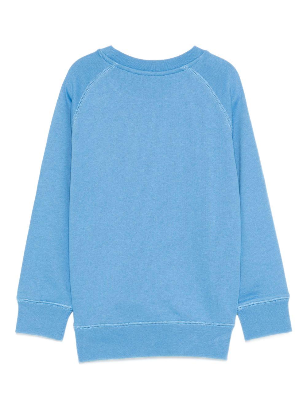Felpa Mike per bambino Molo azzurra con stampa smile 6S26J201 5615 MOLO KIDS 