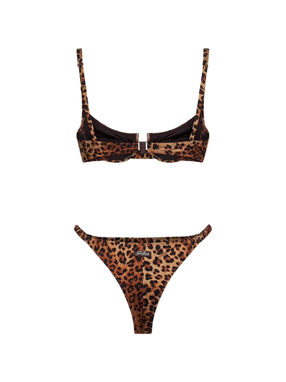 Costume da bagno da donna MC2 Saint Barth marrone con stampa animalier PERLA01 00190L MC2 ST. BARTH 