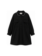 Abito per bambina Douuod Kids nero con colletto classico DZ1A10 I0337 61L DOUUOD KIDS 