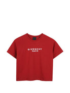 T-shirt per bambina Givenchy Kids rossa con logo sul davanti H31315 96D GIVENCHY KIDS 