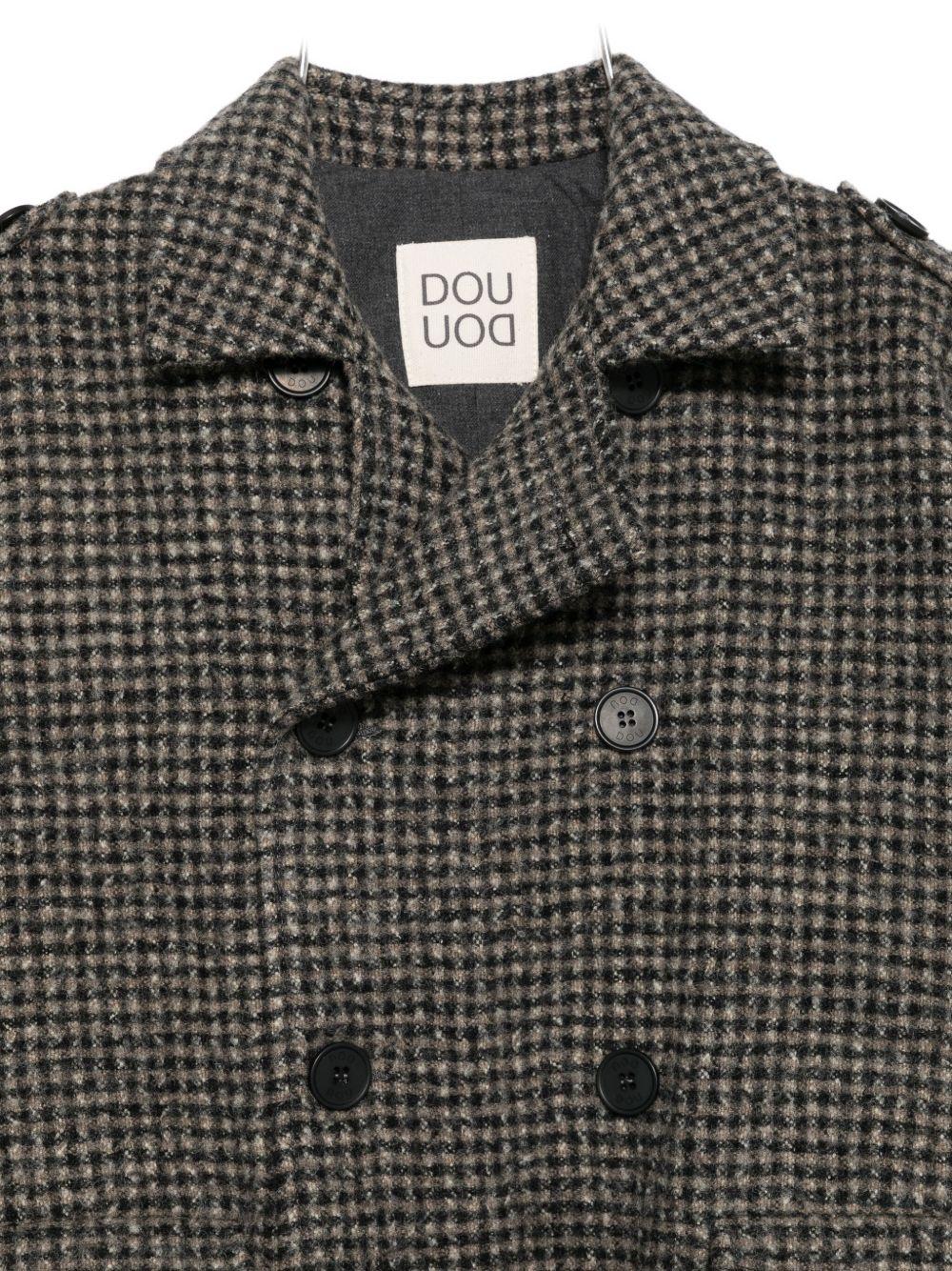 Cappotto per bambina Douuod Kids marrone con motivo a quadri DX2P50 E0232 929BG DOUUOD 