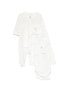 Set di tre body per neonati Petit Bateau bianco con stampa a cuori A0H71 99 PETIT BATEAU KIDS 
