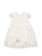 Abito per neonata Fendi Kids bianco con dettagli ricamati BFB633 AG20 F0TU9 FENDI KIDS 