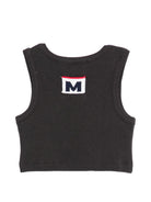 T-shirt per bambina MSGM Kids nera senza maniche S6MSJGTA030 102 MSGM KIDS 
