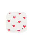 Bavaglino per neonati Petit Bateau bianco con stampa cuori all-over A0DJG 01 PETIT BATEAU KIDS 